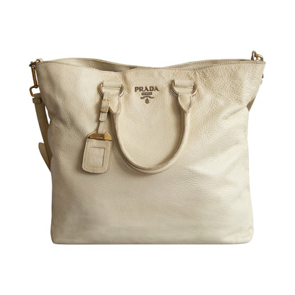 Prada Vitello Daino XL Tote Bag