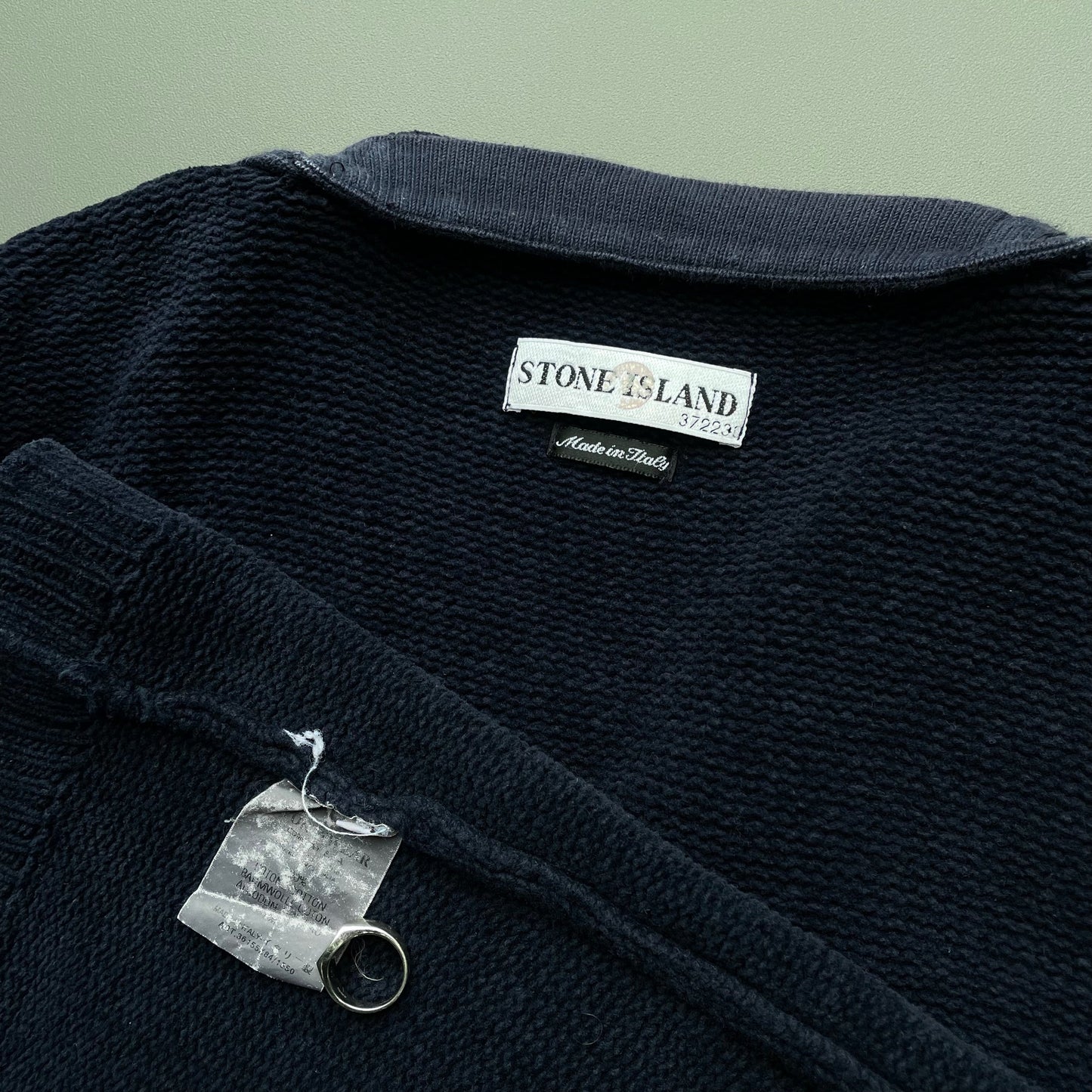 Stone Island Navy SS02 Chenille Knit Jumper | Large, Navy