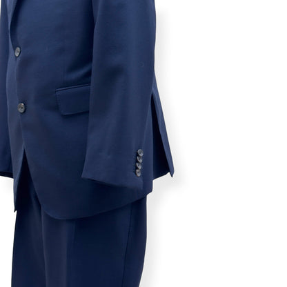 THOM SWEENEY BESPOKE WOOL SUIT NAVY XL | XL, Navy