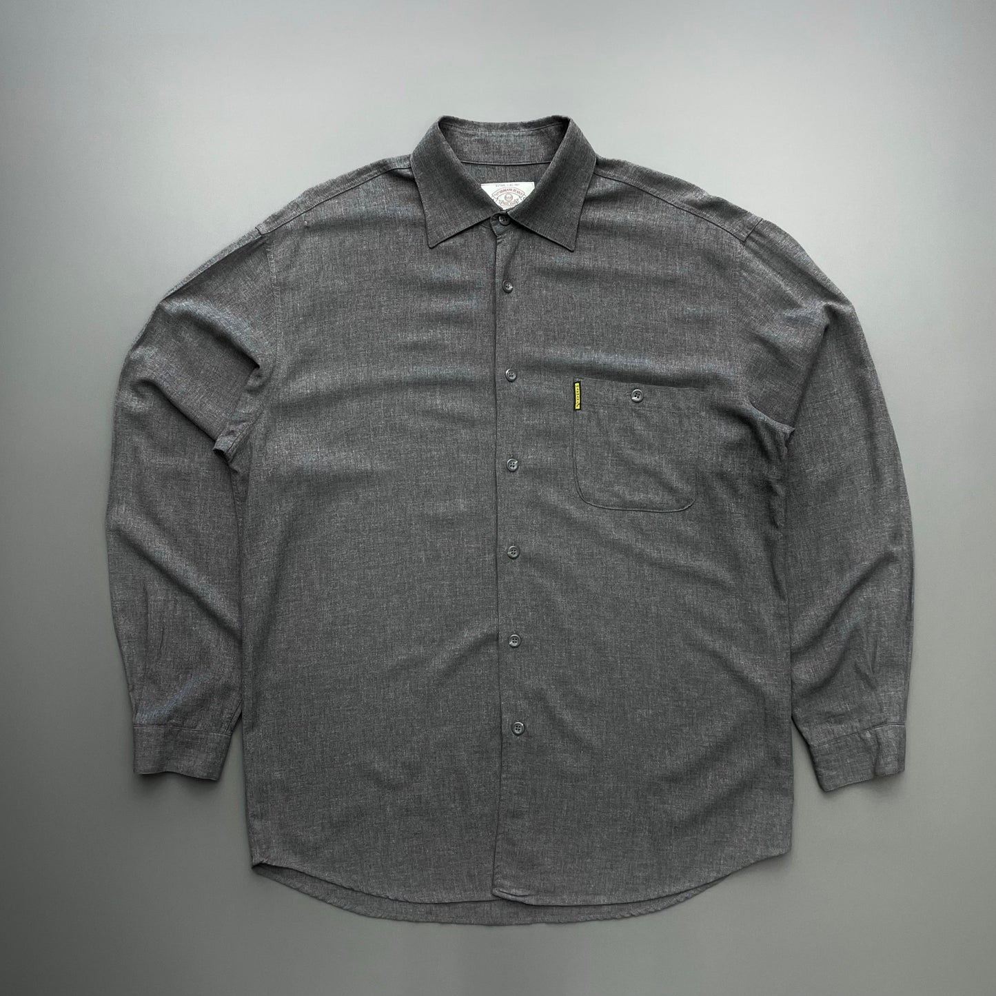 Armani Jeans Grey 90s Drape Shirt | XX-Large, Grey