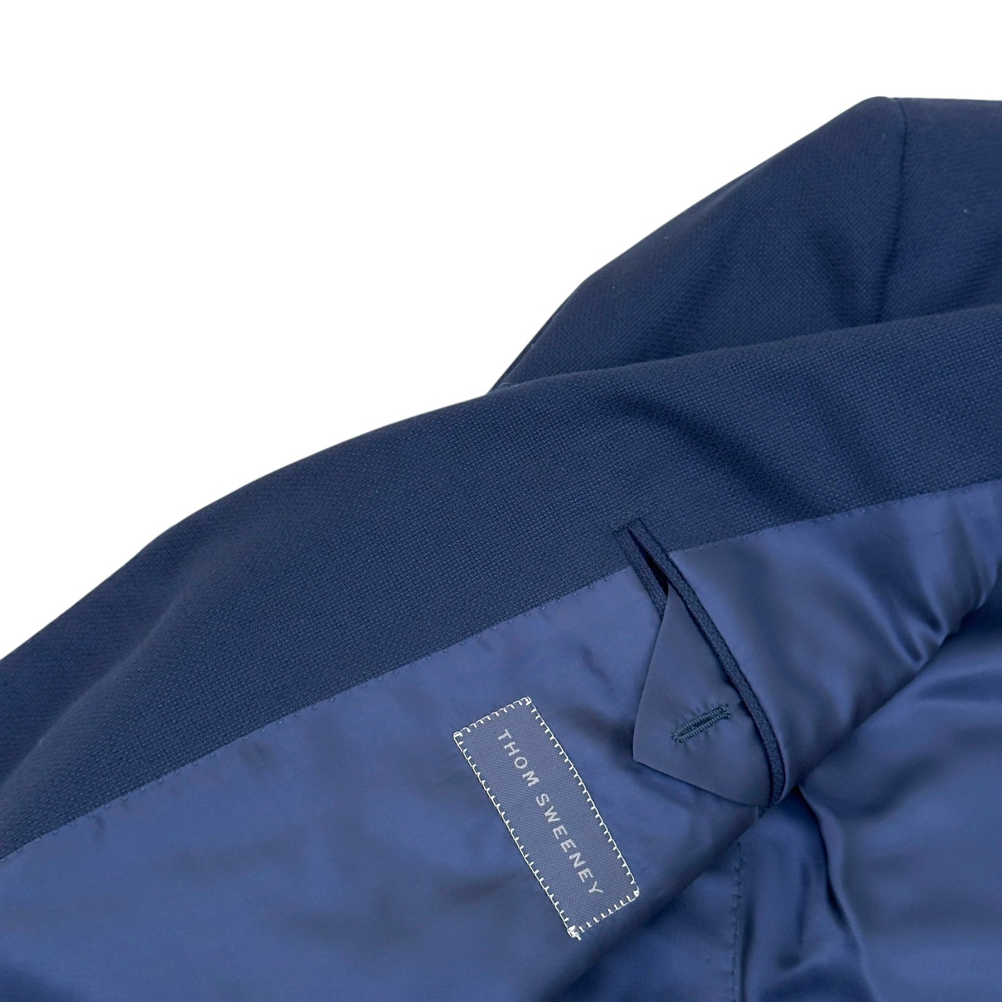 THOM SWEENEY BESPOKE WOOL SUIT NAVY XL | XL, Navy