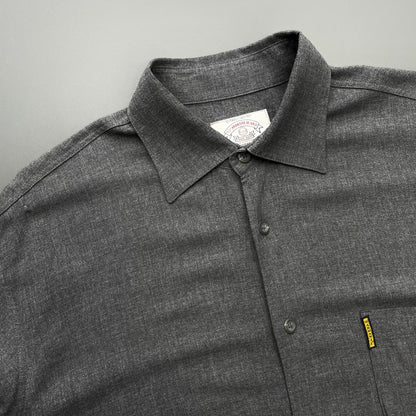 Armani Jeans Grey 90s Drape Shirt | XX-Large, Grey