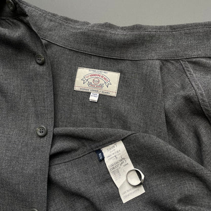 Armani Jeans Grey 90s Drape Shirt | XX-Large, Grey