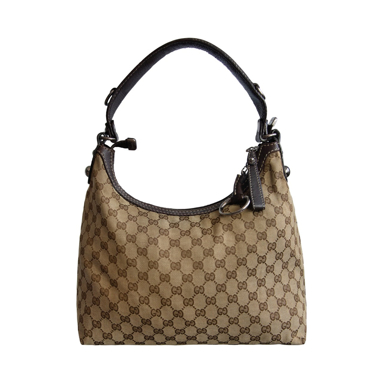 Gucci Brown Monogram Classic Hobo Bag