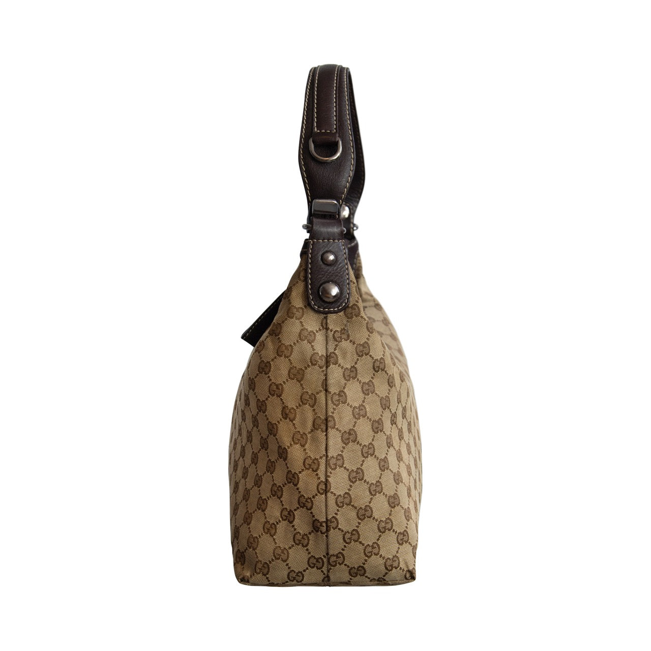 Gucci Brown Monogram Classic Hobo Bag