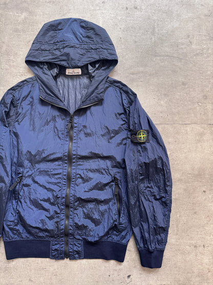S/S 2018 Stone Island Navy Nylon Metal Wattro Hooded Smock Jacket | Large, Multicoloured