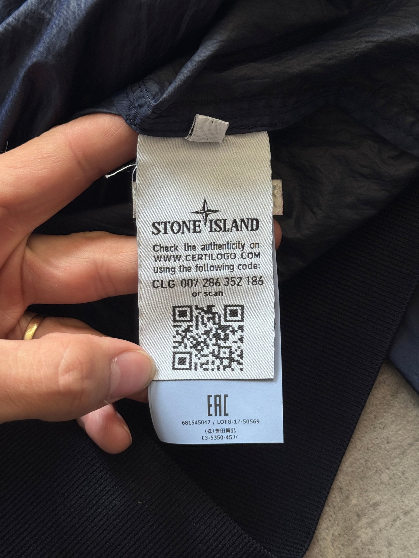 S/S 2018 Stone Island Navy Nylon Metal Wattro Hooded Smock Jacket | Large, Multicoloured