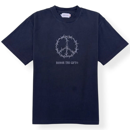 HONOR THE GIFT BARBED WIRE PEACE SIGN T-SHIRT BLACK M | Medium, Black