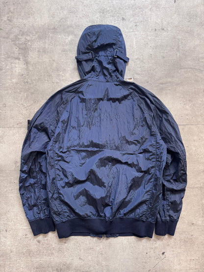 S/S 2018 Stone Island Navy Nylon Metal Wattro Hooded Smock Jacket | Large, Multicoloured