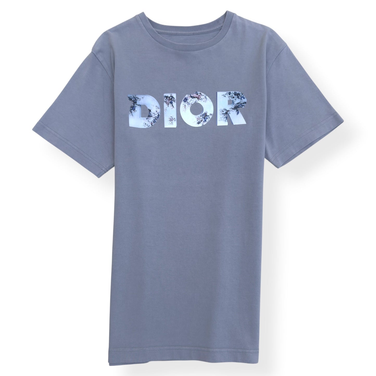 DIOR X DANIEL ARSHAM ERODED LOGO T-SHIRT GREY M | Medium, Grey
