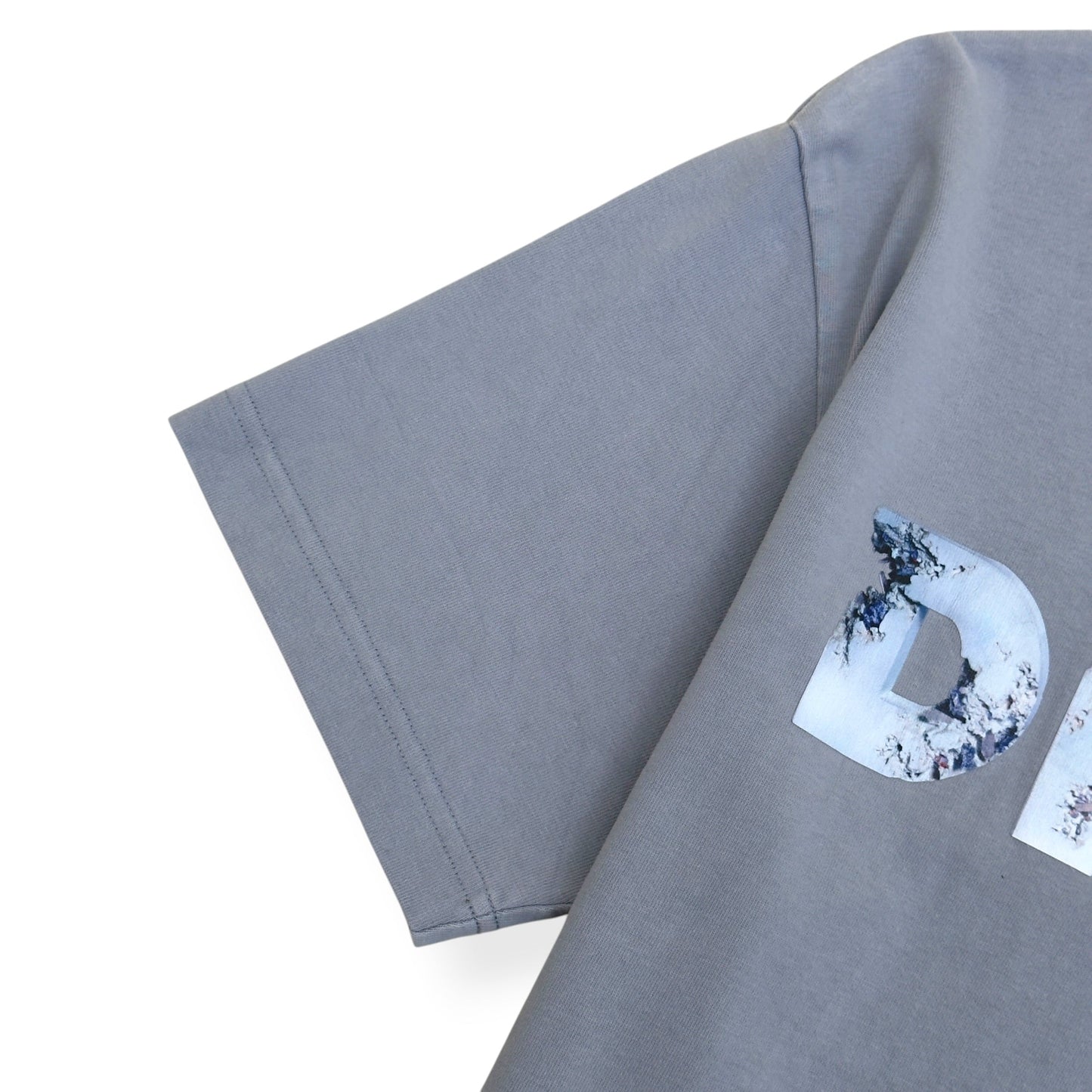 DIOR X DANIEL ARSHAM ERODED LOGO T-SHIRT GREY M | Medium, Grey