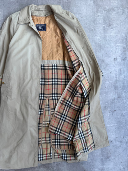 Burberry Silk Wool Lined Single Breasted Beige Trench Coat