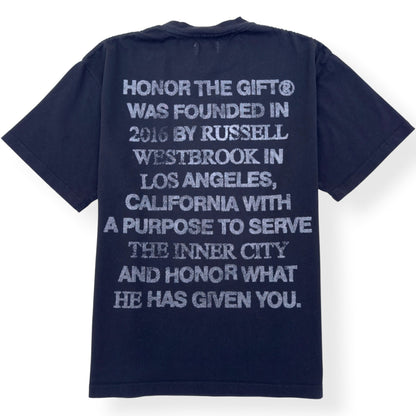 HONOR THE GIFT BARBED WIRE PEACE SIGN T-SHIRT BLACK M | Medium, Black