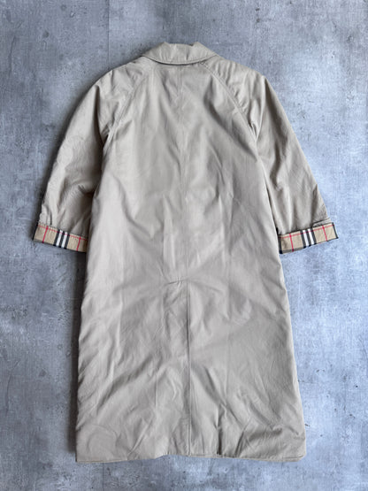 Burberry Silk Wool Lined Single Breasted Beige Trench Coat