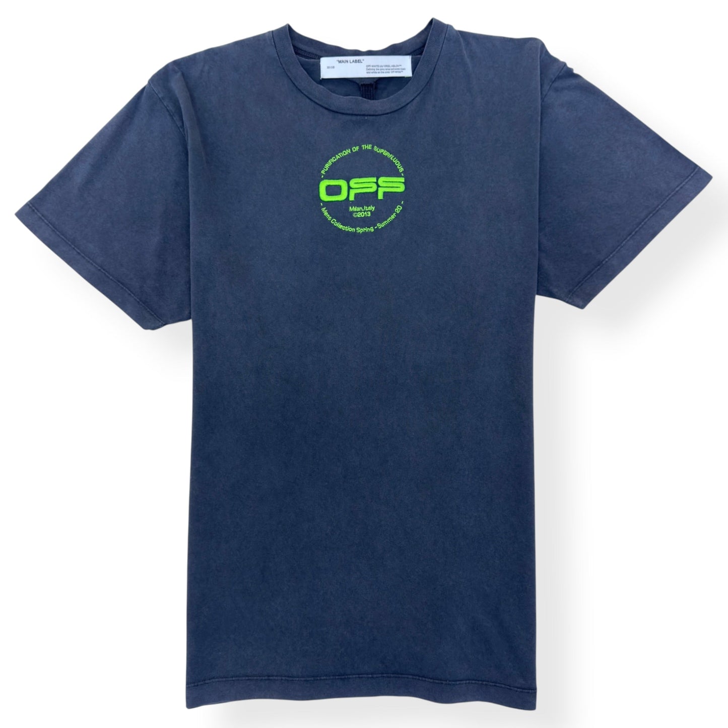 OFF-WHITE HAND LOGO COTTON T-SHIRT GREY M | Medium, Grey