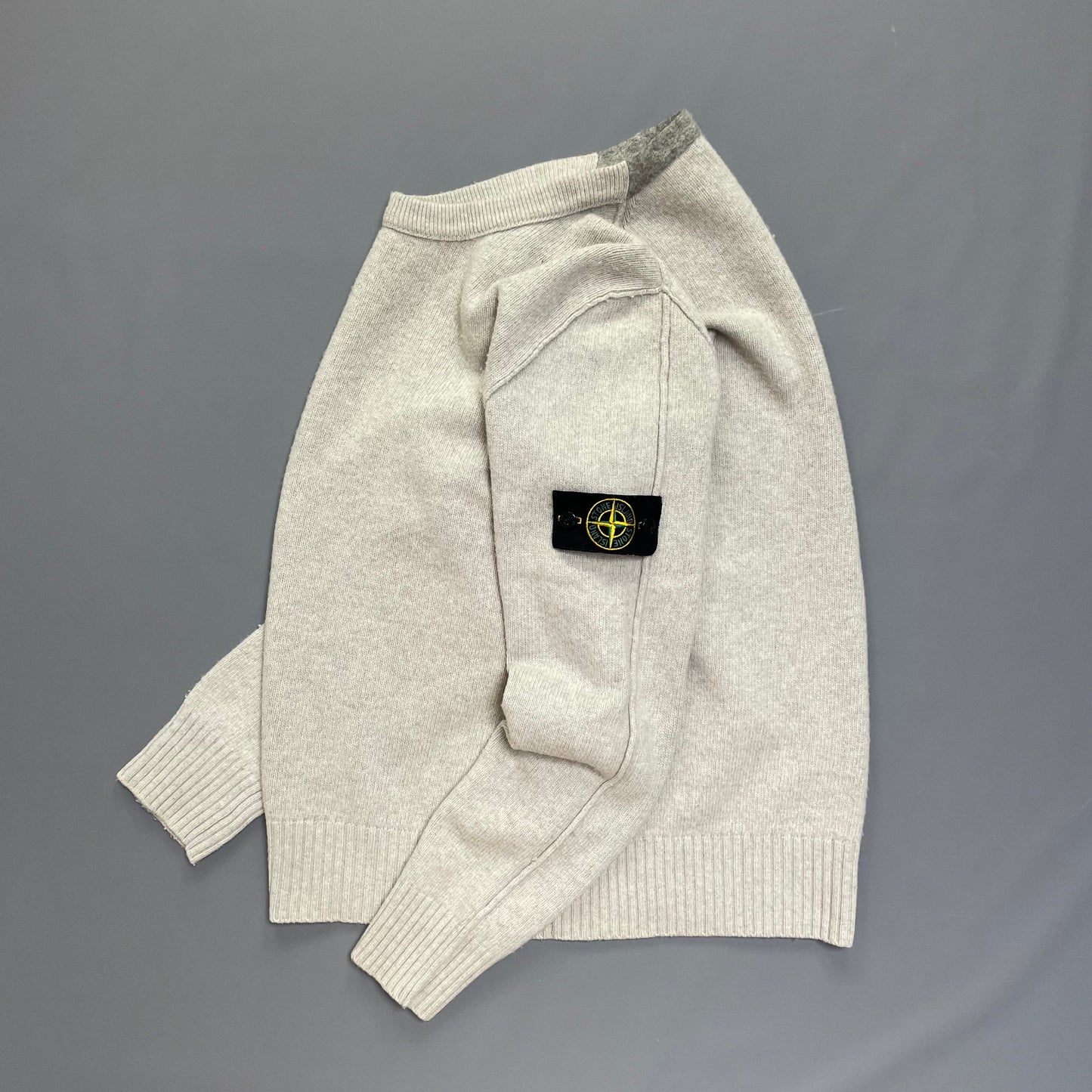 Stone Island Beige AW11 Midweight Knit Jumper | Large, Beige