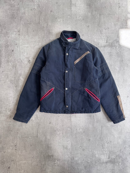Armani Jeans Washed Navy Padded Utility Jacket