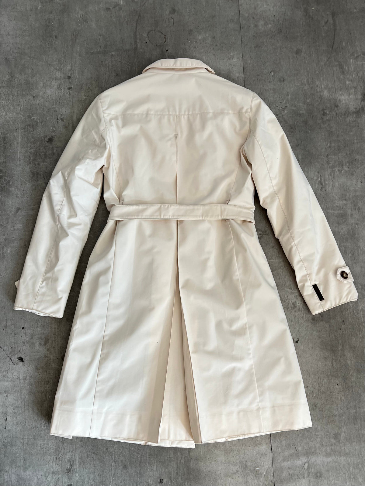 A/W 2007 Prada Cream Windstopper Belted Trenchcoat | Small, Multicoloured