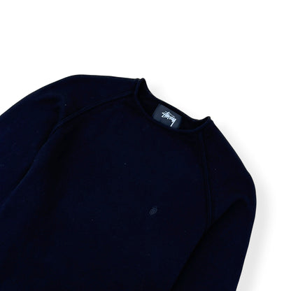 STÜSSY EXPOSED SEAM CREWNECK SWEATSHIRT BLACK S | Small, Black
