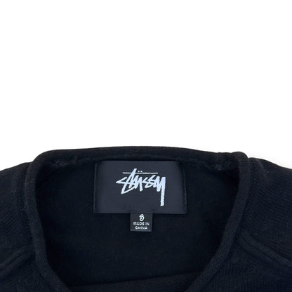 STÜSSY EXPOSED SEAM CREWNECK SWEATSHIRT BLACK S | Small, Black