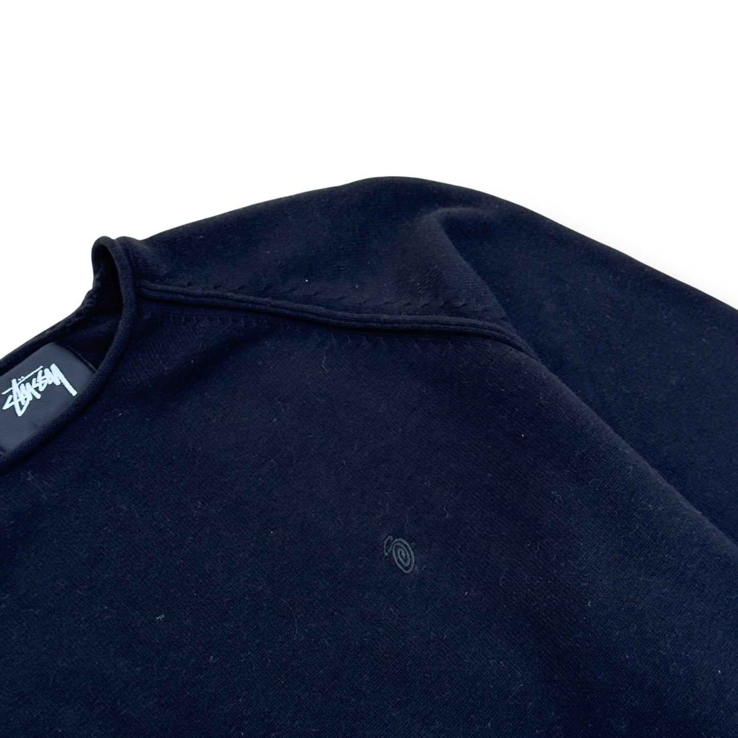 STÜSSY EXPOSED SEAM CREWNECK SWEATSHIRT BLACK S | Small, Black