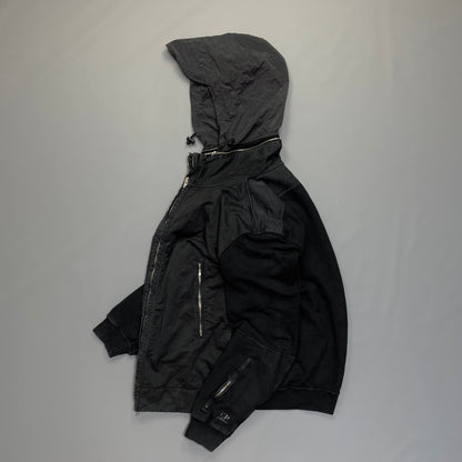 C.P. Company Black Cotton Jacket w/ Concealed Hood SS07 | X-Large, Black