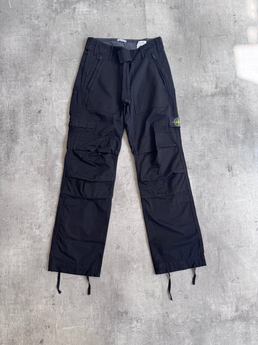 A/W 2006 Stone Island Darted Black Cargo Trousers