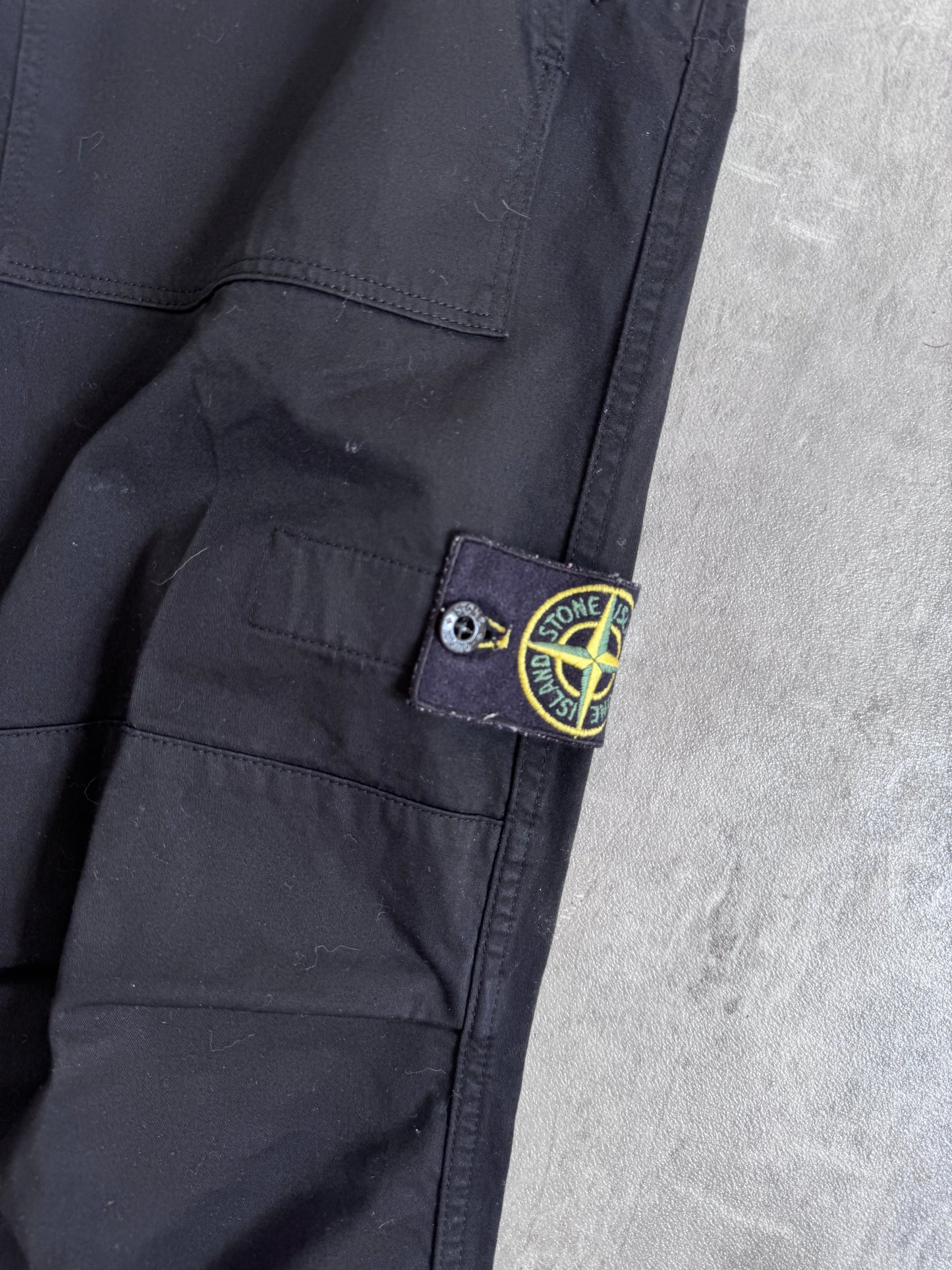 A/W 2006 Stone Island Darted Black Cargo Trousers