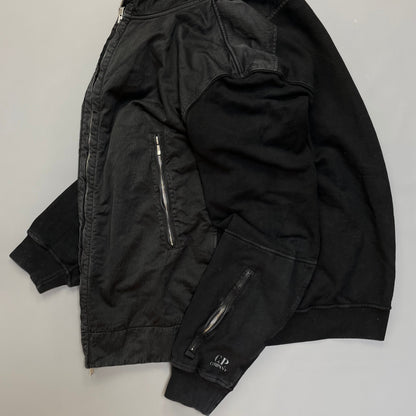 C.P. Company Black Cotton Jacket w/ Concealed Hood SS07 | X-Large, Black