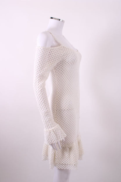 Paloma Blue S/S Crochet Dress White S | Default Title, Multicoloured