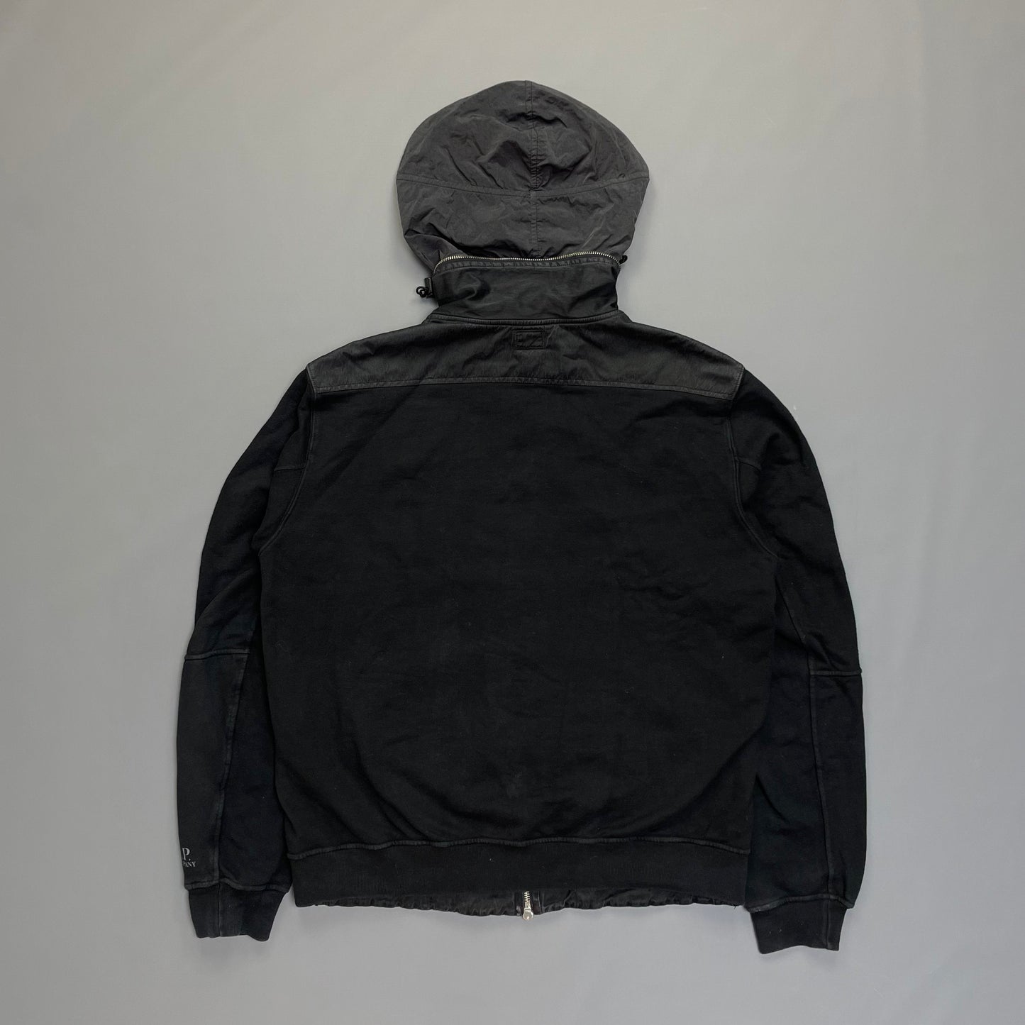 C.P. Company Black Cotton Jacket w/ Concealed Hood SS07 | X-Large, Black
