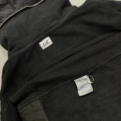 C.P. Company Black Cotton Jacket w/ Concealed Hood SS07 | X-Large, Black