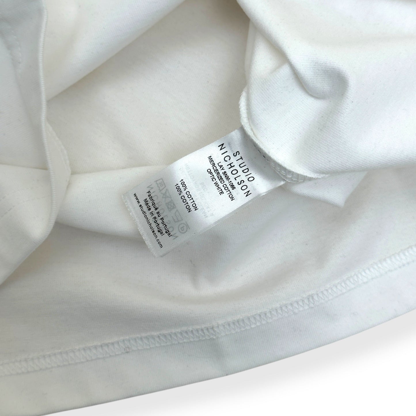 STUDIO NICHOLSON CREWNECK COTTON T-SHIRT WHITE S | Small, White