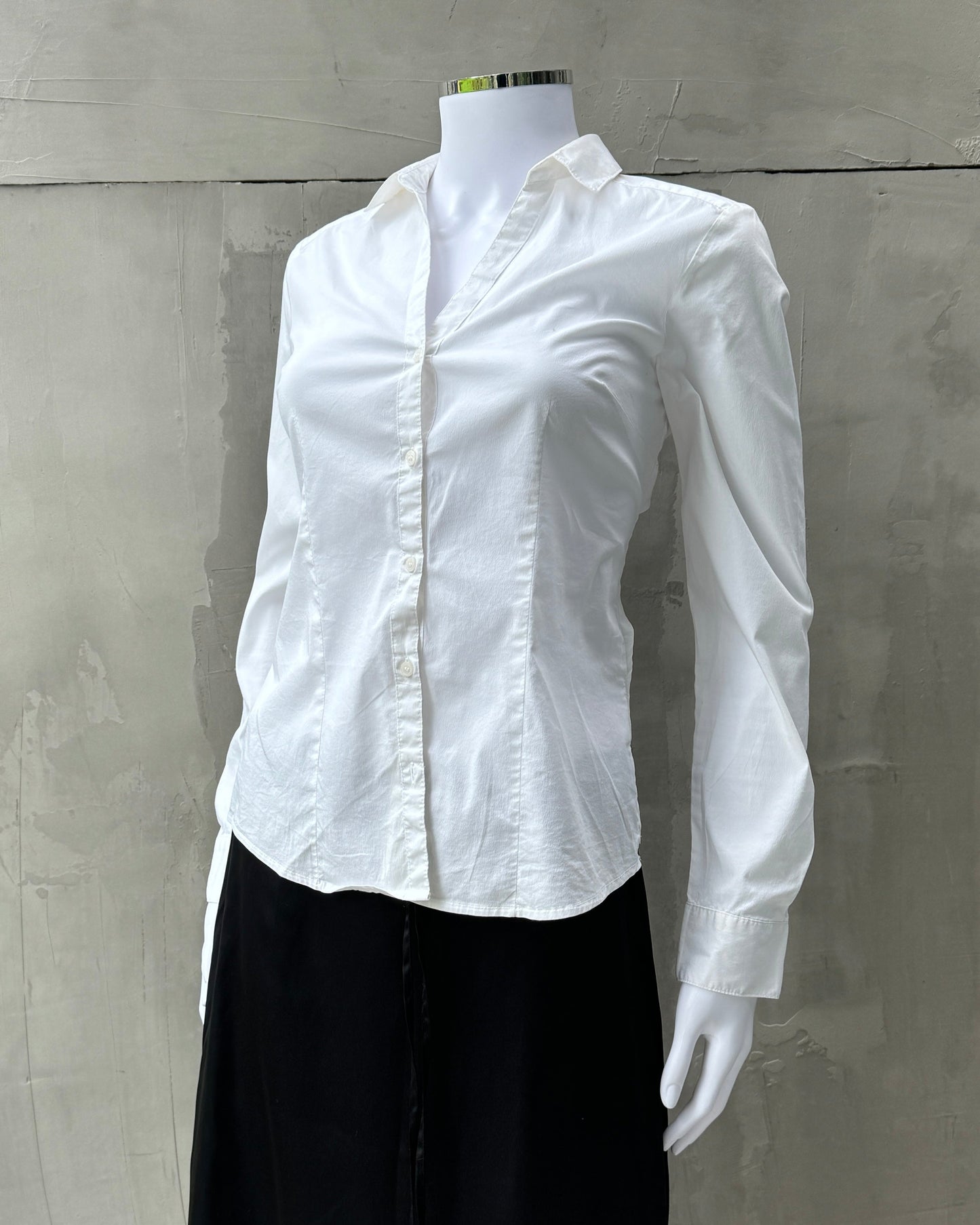 BACKLESS TIE UP WHITE SHIRT - S | Small, White