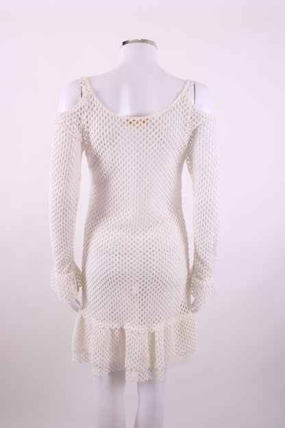 Paloma Blue S/S Crochet Dress White S | Default Title, Multicoloured