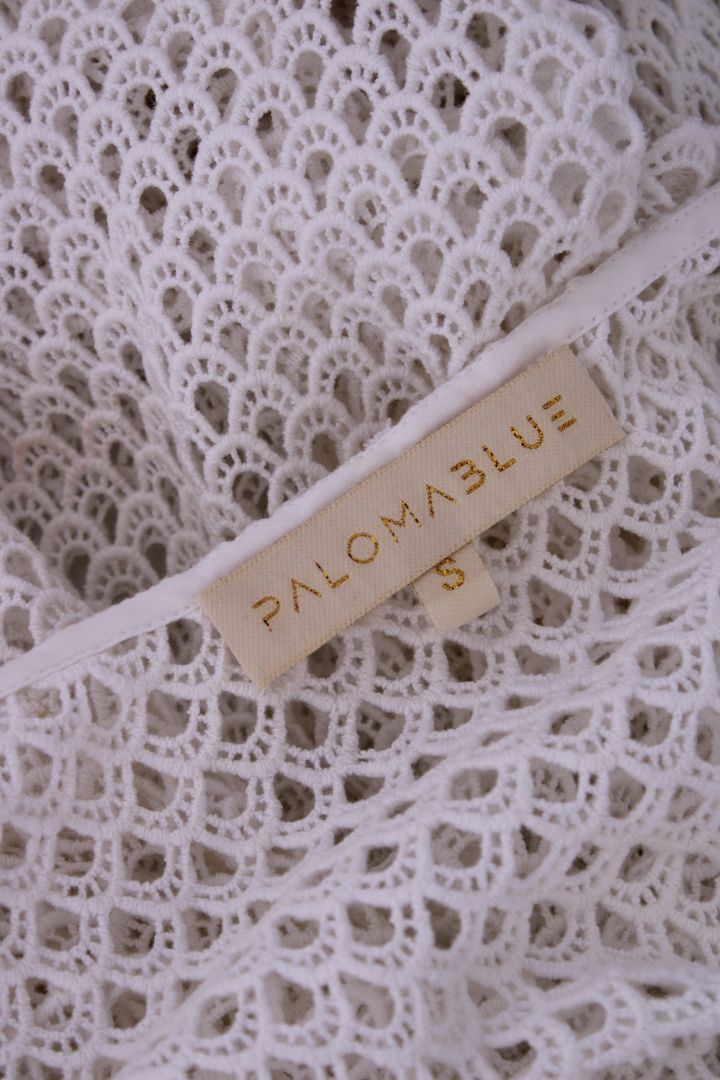 Paloma Blue S/S Crochet Dress White S | Default Title, Multicoloured