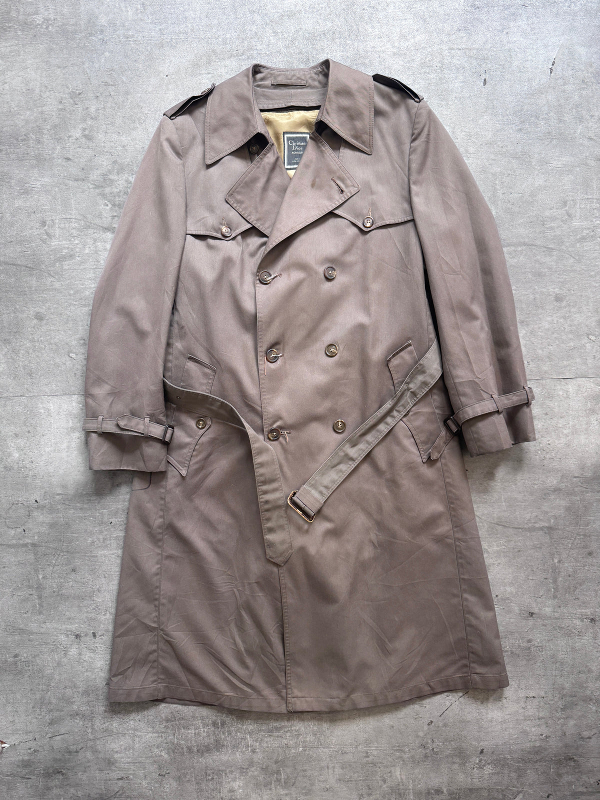1980s Christian Dior Grown Double Breasted Trenchcoat (SOLD AS SEEN) | Extra Large, Multicoloured