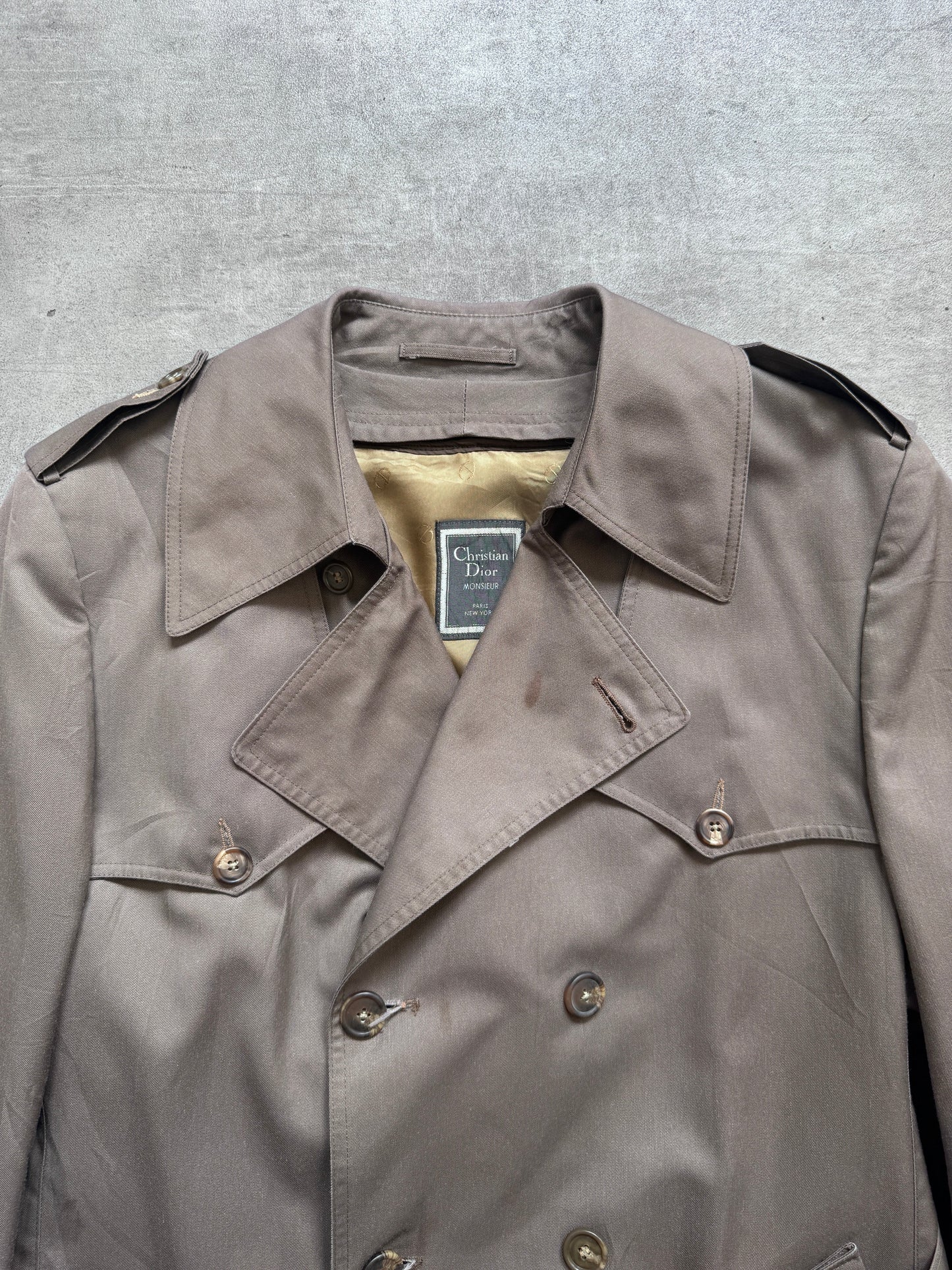 1980s Christian Dior Grown Double Breasted Trenchcoat (SOLD AS SEEN) | Extra Large, Multicoloured