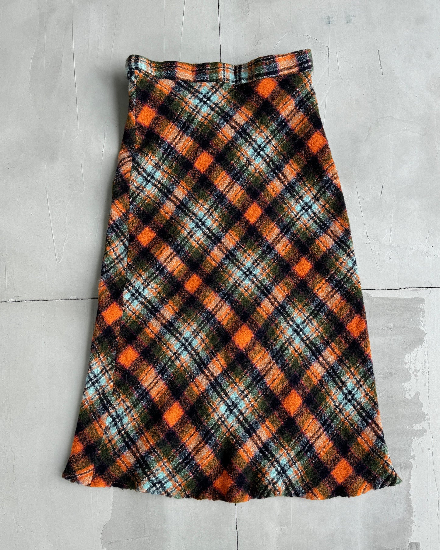 COMME DES GARCONS AW98 WOOL TARTAN MAXI SKIRT - XS | XS, Multicoloured