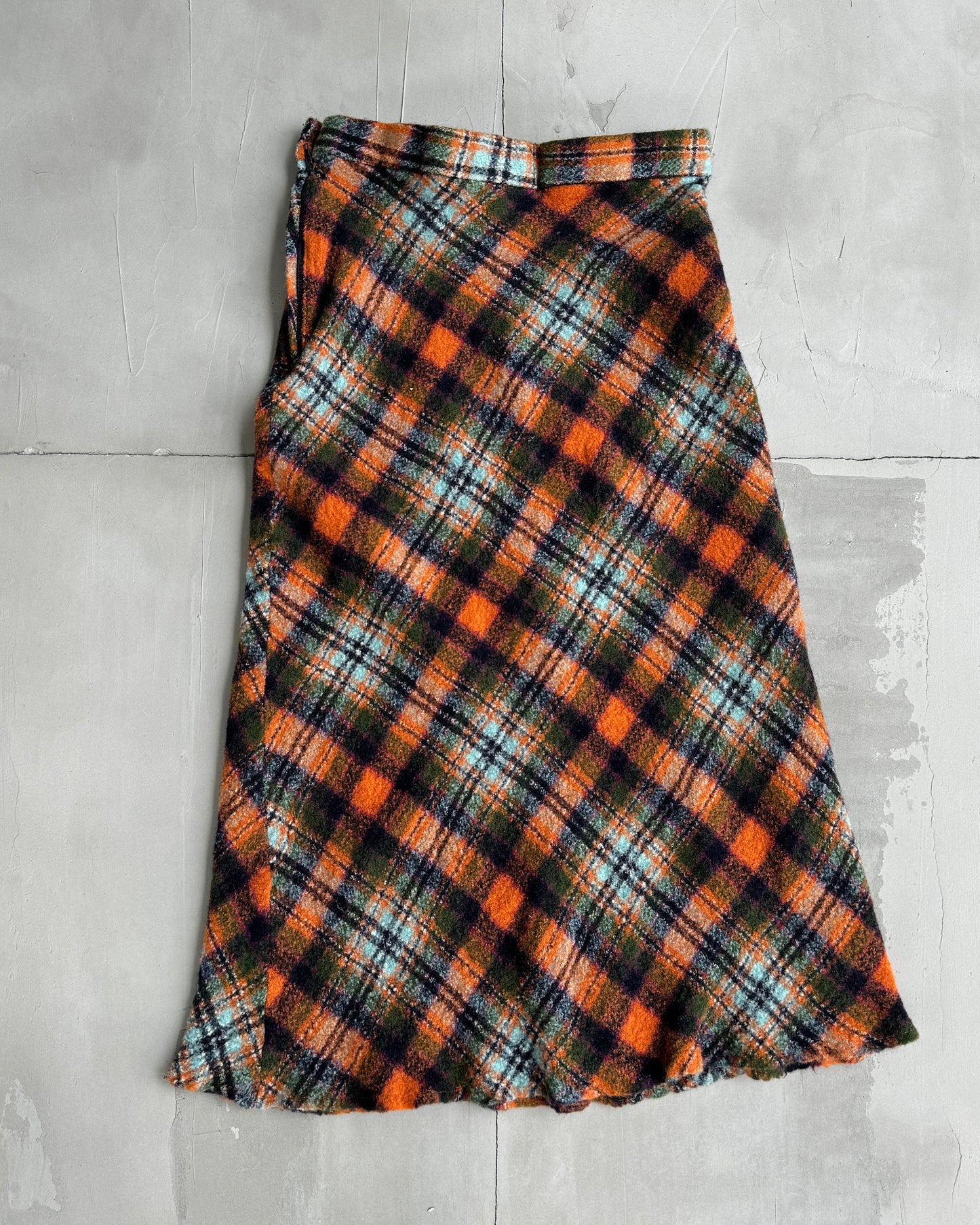 COMME DES GARCONS AW98 WOOL TARTAN MAXI SKIRT - XS | XS, Multicoloured