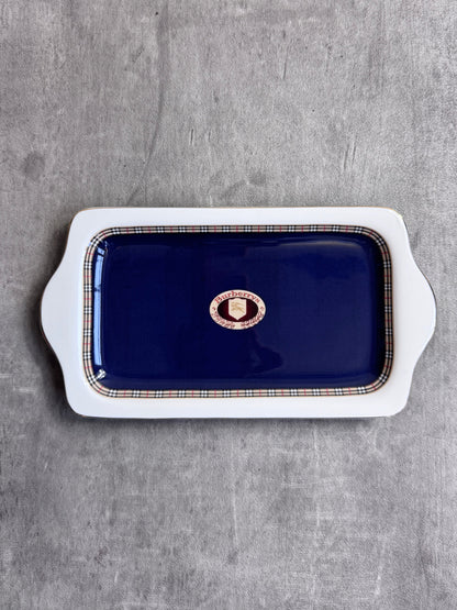 Burberry Nova Check Navy Fine Bone China Tray
