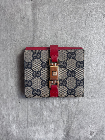 Gucci GG Supreme Red Leather Purse