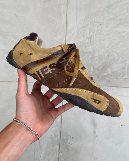 DIESEL 2000'S BUBBLE SOLE STAR SUEDE TRAINERS - EU 44 / UK 9.5 | UK 9.5, Brown
