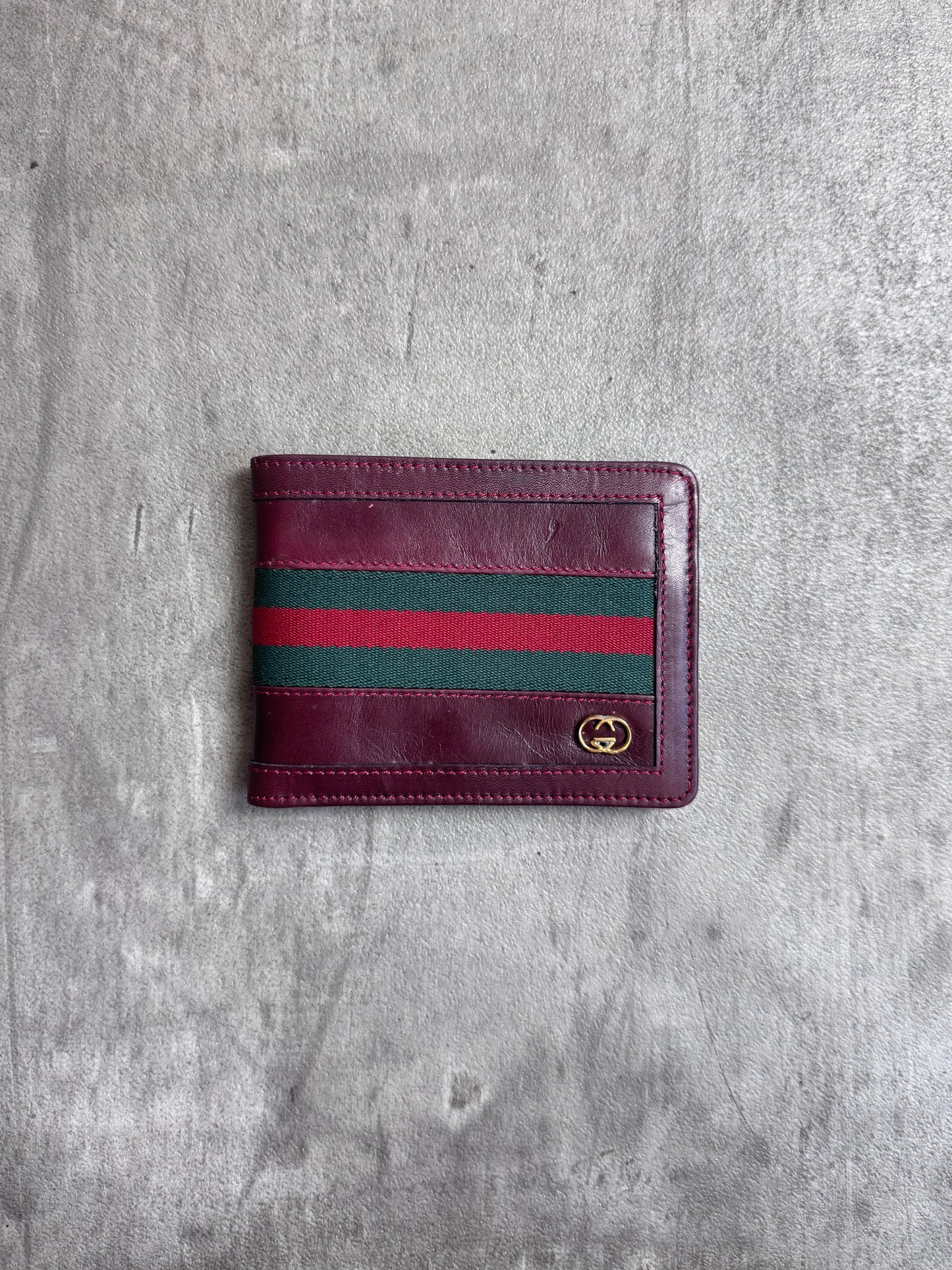 Gucci Sherry Line Bi-Fold Leather Wallet