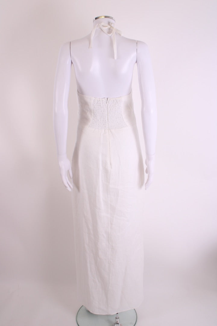 Reformation Sadey Linen Dress White 8 – Known Source