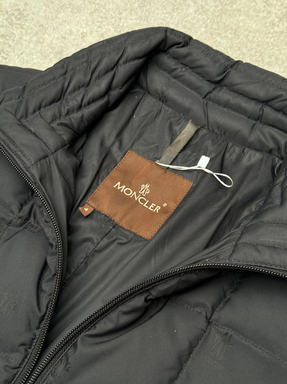 Moncler Logo Jacquard Mid-Length Puffer Jacket