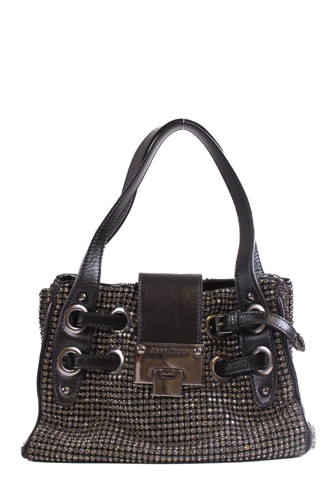 Jimmy Choo Swarovski Crystals Handbag Black | O/S, Black