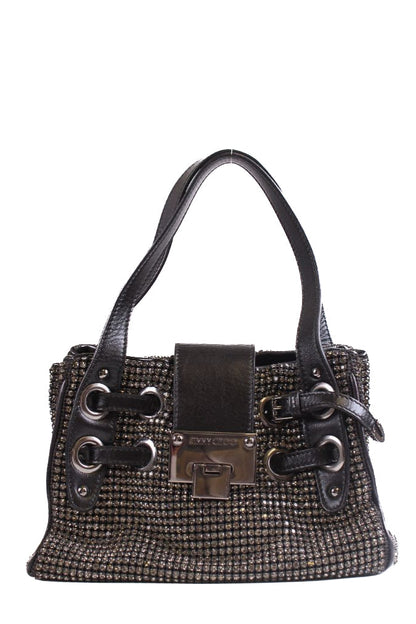 Jimmy Choo Swarovski Crystals Handbag Black | O/S, Black