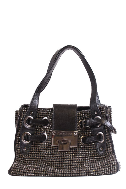 Jimmy Choo Swarovski Crystals Handbag Black | O/S, Black