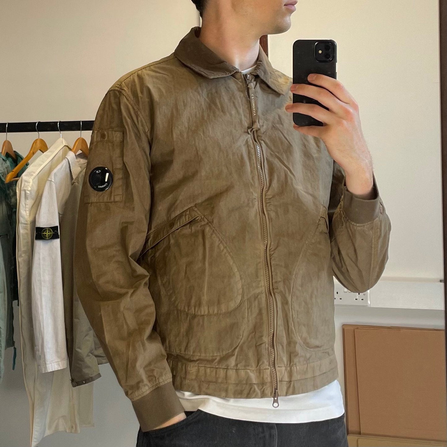 C.P. Company Ba-Tic SS23 Lightweight Jacket in Bronze | Large, Multicoloured